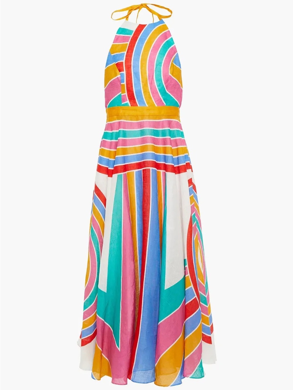 Zimmermann Multicolor Maxi Skirt with Curved Stripe Print size 1=6 US - Picture 3 of 7